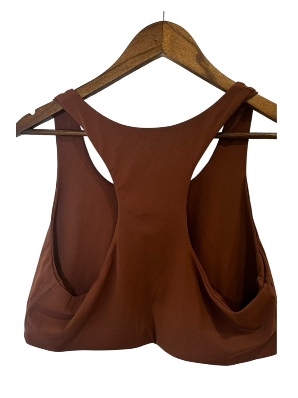 Quince Ultra-Form Scoop Neck Longline Bra Redwood Brown Size XL - Picture 5 of 7